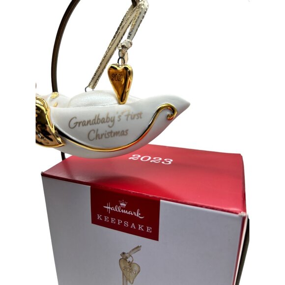 Grandbabys Babies First Christmas Hallmark Keepsake Ornament 2023 Grandchild 202 - Picture 8 of 12